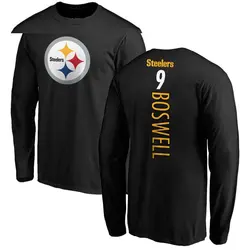 Chris Boswell Pittsburgh Steelers Men's Black Backer Long Sleeve T-Shirt -