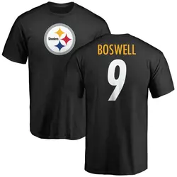 Chris Boswell Pittsburgh Steelers Men's Black Name & Number Logo T-Shirt -